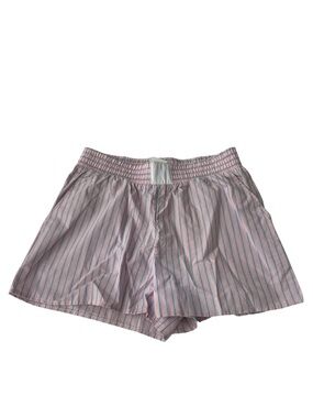 Pink Rose striped boxer style shorts